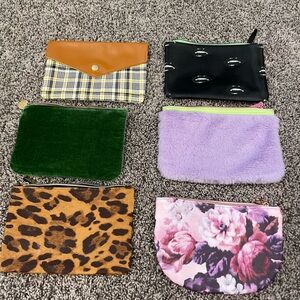 Floral and Leopard Print Cosmetic Bag Set